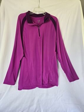 Champion Women's Magenta & Dark Purple Half-Zip Lightweight Jacket